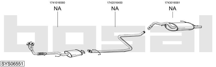 Bosal SYS06551 Abgasanlage SYS06551: Kaufen Sie zu einem guten Preis in Polen bei 2407.PL!