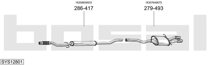 Bosal SYS12801 Exhaust system SYS12801: Buy near me in Poland at 2407.PL - Good price!