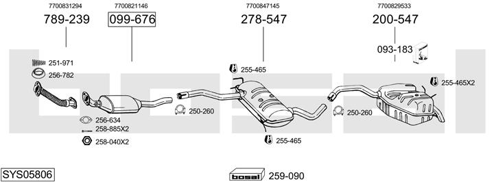 Bosal SYS05806 Exhaust system SYS05806: Buy near me in Poland at 2407.PL - Good price!
