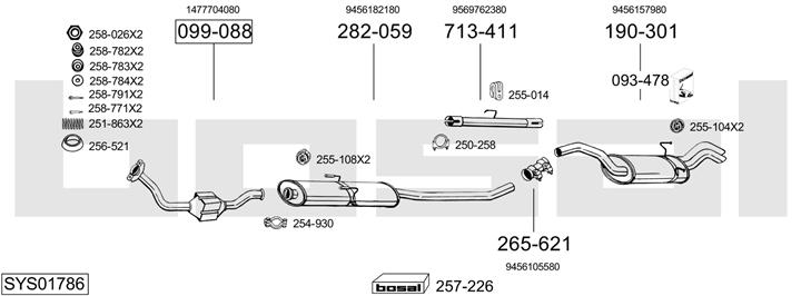 Bosal SYS01786 Układ wydechowy SYS01786: Dobra cena w Polsce na 2407.PL - Kup Teraz!