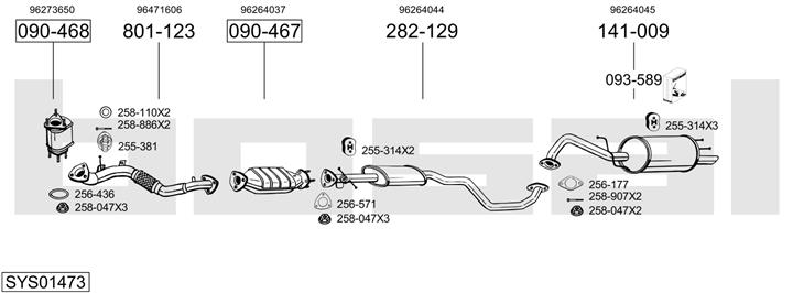 Bosal SYS01473 Exhaust system SYS01473: Buy near me in Poland at 2407.PL - Good price!