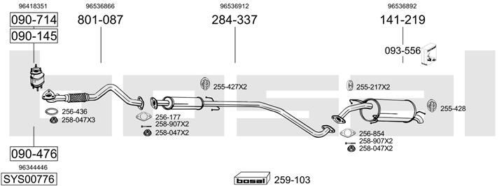 Bosal SYS00776 Система выпуска отработаных газов SYS00776: Отличная цена - Купить в Польше на 2407.PL!