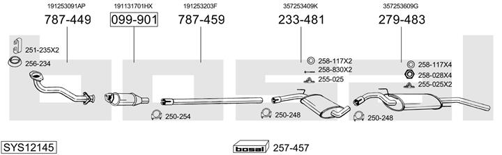 Bosal SYS12145 Układ wydechowy SYS12145: Dobra cena w Polsce na 2407.PL - Kup Teraz!