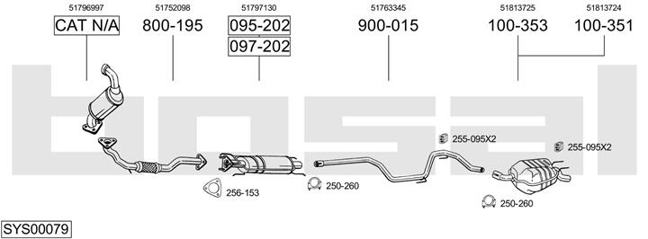 Bosal SYS00079 Exhaust system SYS00079: Buy near me in Poland at 2407.PL - Good price!