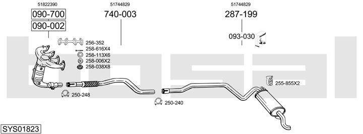 Bosal SYS01823 Abgasanlage SYS01823: Kaufen Sie zu einem guten Preis in Polen bei 2407.PL!