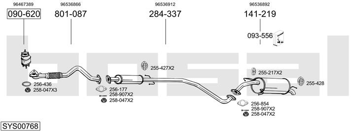 Bosal SYS00768 Exhaust system SYS00768: Buy near me in Poland at 2407.PL - Good price!
