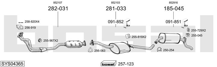 Bosal SYS04365 Exhaust system SYS04365: Buy near me in Poland at 2407.PL - Good price!