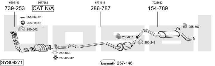 Bosal SYS09271 Exhaust system SYS09271: Buy near me in Poland at 2407.PL - Good price!