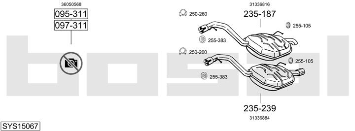 Bosal SYS15067 Exhaust system SYS15067: Buy near me in Poland at 2407.PL - Good price!