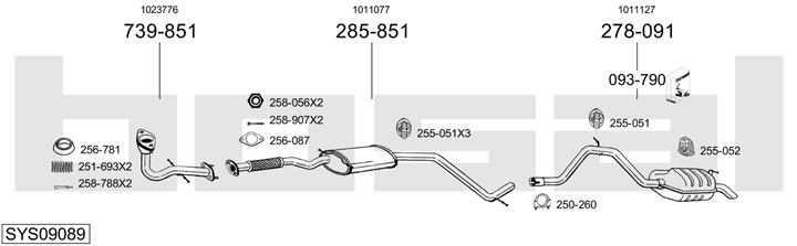 Bosal SYS09089 Układ wydechowy SYS09089: Dobra cena w Polsce na 2407.PL - Kup Teraz!