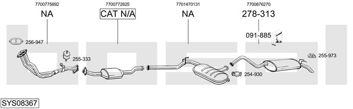 Bosal SYS08367 Abgasanlage SYS08367: Kaufen Sie zu einem guten Preis in Polen bei 2407.PL!