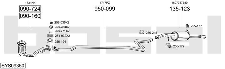 Bosal SYS09350 Exhaust system SYS09350: Buy near me in Poland at 2407.PL - Good price!