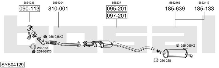 Bosal SYS04129 Exhaust system SYS04129: Buy near me in Poland at 2407.PL - Good price!