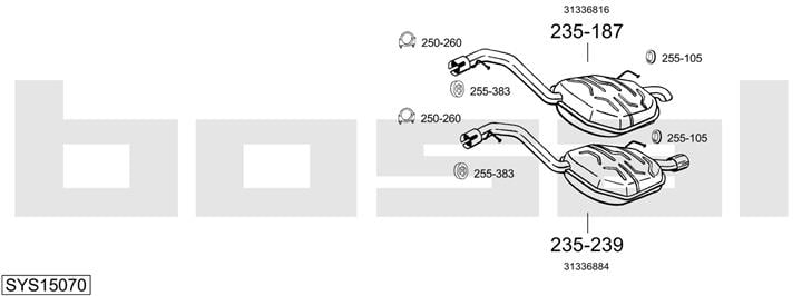 Bosal SYS15070 Exhaust system SYS15070: Buy near me in Poland at 2407.PL - Good price!