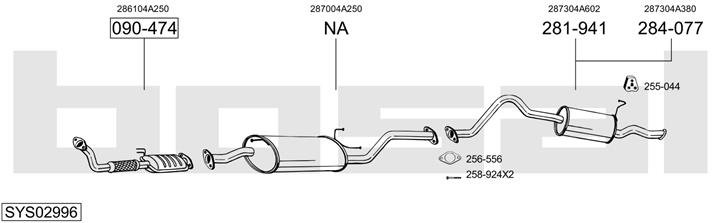 Bosal SYS02996 Exhaust system SYS02996: Buy near me in Poland at 2407.PL - Good price!