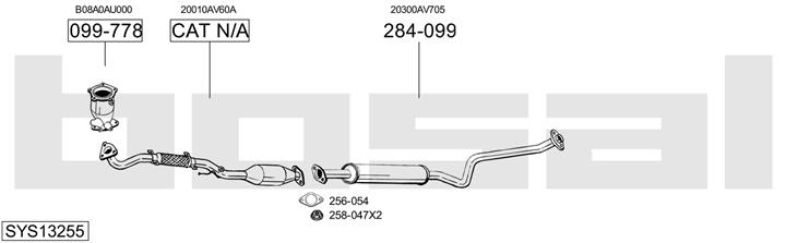 Bosal SYS13255 Exhaust system SYS13255: Buy near me in Poland at 2407.PL - Good price!