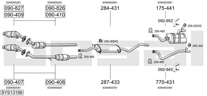 Bosal SYS13199 Abgasanlage SYS13199: Kaufen Sie zu einem guten Preis in Polen bei 2407.PL!