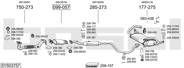 Bosal SYS03757 Układ wydechowy SYS03757: Dobra cena w Polsce na 2407.PL - Kup Teraz!