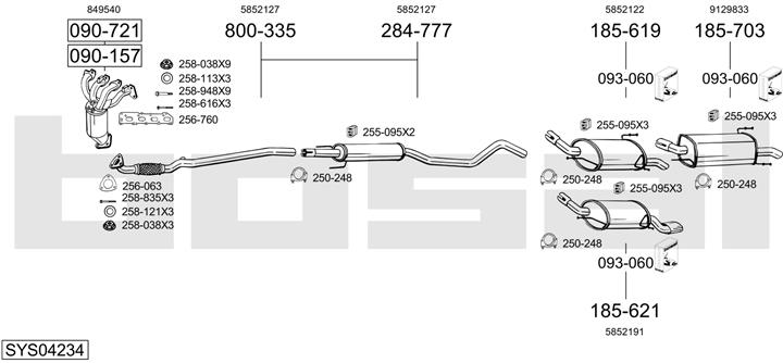 Bosal SYS04234 Abgasanlage SYS04234: Kaufen Sie zu einem guten Preis in Polen bei 2407.PL!