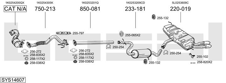 Bosal SYS14607 Exhaust system SYS14607: Buy near me in Poland at 2407.PL - Good price!