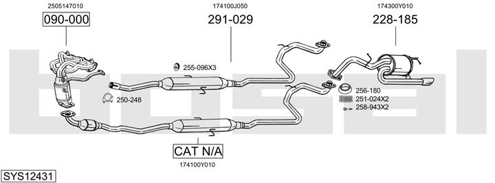 Bosal SYS12431 Abgasanlage SYS12431: Kaufen Sie zu einem guten Preis in Polen bei 2407.PL!