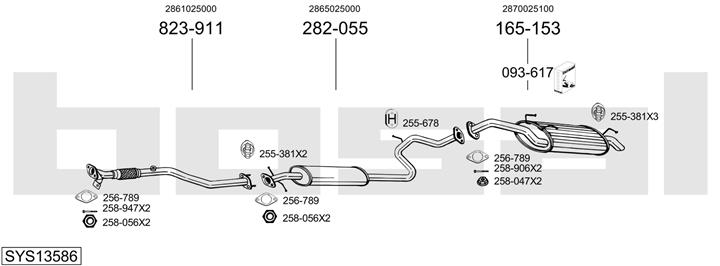 Bosal SYS13586 Abgasanlage SYS13586: Kaufen Sie zu einem guten Preis in Polen bei 2407.PL!