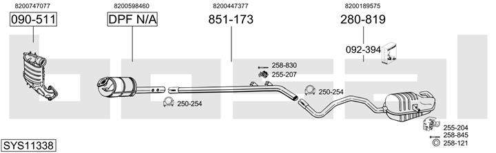 Bosal SYS11338 Układ wydechowy SYS11338: Dobra cena w Polsce na 2407.PL - Kup Teraz!