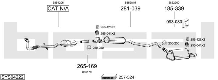 Bosal SYS04222 Exhaust system SYS04222: Buy near me in Poland at 2407.PL - Good price!