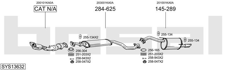 Bosal SYS13632 Exhaust system SYS13632: Buy near me in Poland at 2407.PL - Good price!