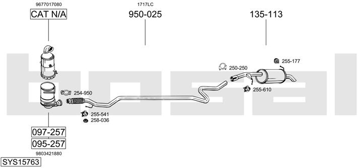 Bosal SYS15763 Exhaust system SYS15763: Buy near me in Poland at 2407.PL - Good price!