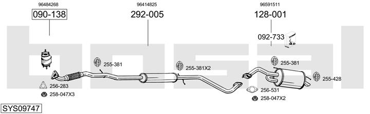 Bosal SYS09747 Exhaust system SYS09747: Buy near me in Poland at 2407.PL - Good price!
