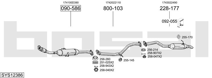 Bosal SYS12386 Exhaust system SYS12386: Buy near me in Poland at 2407.PL - Good price!