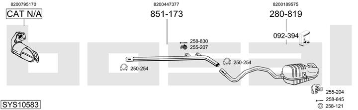 Bosal SYS10583 Układ wydechowy SYS10583: Dobra cena w Polsce na 2407.PL - Kup Teraz!