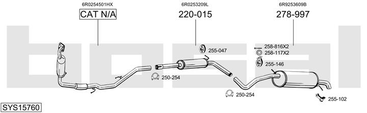 Bosal SYS15760 Exhaust system SYS15760: Buy near me in Poland at 2407.PL - Good price!