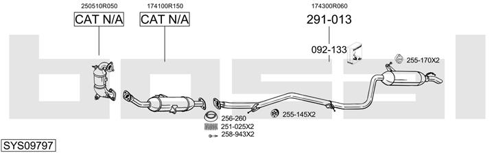 Bosal SYS09797 Exhaust system SYS09797: Buy near me in Poland at 2407.PL - Good price!