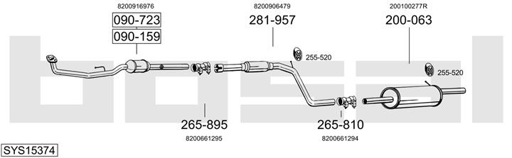 Bosal SYS15374 Exhaust system SYS15374: Buy near me at 2407.PL in Poland at an Affordable price!
