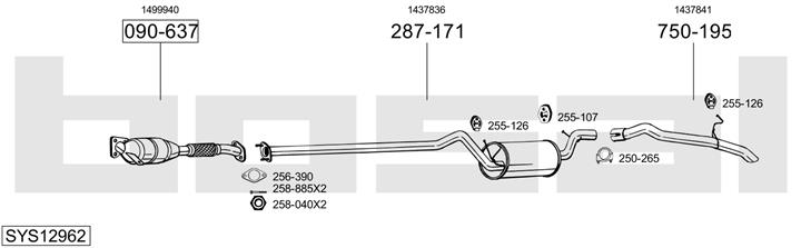 Bosal SYS12962 Abgasanlage SYS12962: Kaufen Sie zu einem guten Preis in Polen bei 2407.PL!