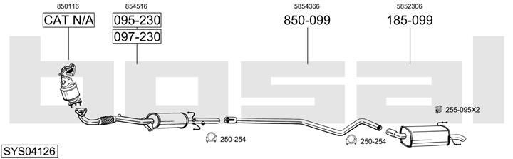 Bosal SYS04126 Exhaust system SYS04126: Buy near me at 2407.PL in Poland at an Affordable price!