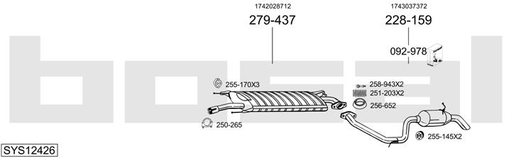 Bosal SYS12426 Exhaust system SYS12426: Buy near me in Poland at 2407.PL - Good price!