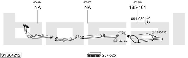 Bosal SYS04212 Exhaust system SYS04212: Buy near me in Poland at 2407.PL - Good price!
