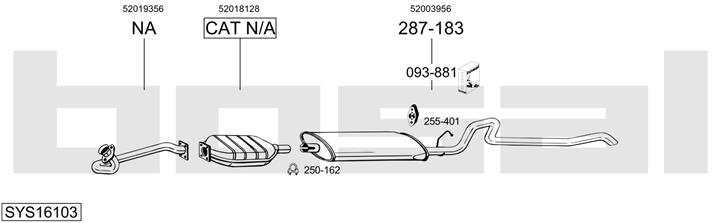 Bosal SYS16103 Exhaust system SYS16103: Buy near me in Poland at 2407.PL - Good price!