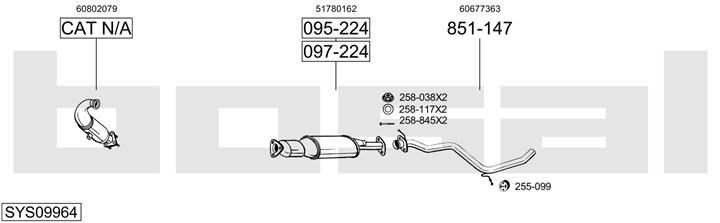 Bosal SYS09964 Exhaust system SYS09964: Buy near me in Poland at 2407.PL - Good price!