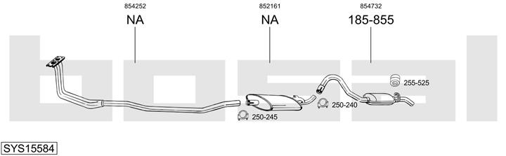 Bosal SYS15584 Exhaust system SYS15584: Buy near me in Poland at 2407.PL - Good price!