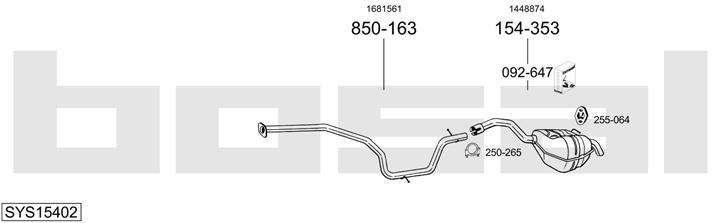 Bosal SYS15402 Układ wydechowy SYS15402: Dobra cena w Polsce na 2407.PL - Kup Teraz!