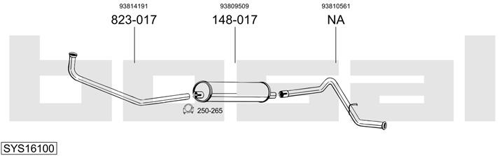 Bosal SYS16100 Exhaust system SYS16100: Buy near me in Poland at 2407.PL - Good price!