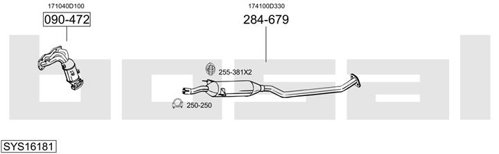 Bosal SYS16181 Układ wydechowy SYS16181: Dobra cena w Polsce na 2407.PL - Kup Teraz!