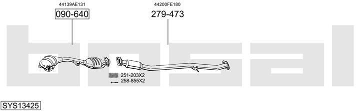 Bosal SYS13425 Exhaust system SYS13425: Buy near me in Poland at 2407.PL - Good price!