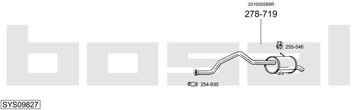 Bosal SYS09827 Abgasanlage SYS09827: Kaufen Sie zu einem guten Preis in Polen bei 2407.PL!