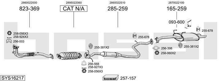 Bosal SYS16217 Schalldaempfer, komplett SYS16217: Kaufen Sie zu einem guten Preis in Polen bei 2407.PL!