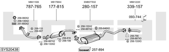 Bosal SYS20438 Schalldaempfer, komplett SYS20438: Kaufen Sie zu einem guten Preis in Polen bei 2407.PL!